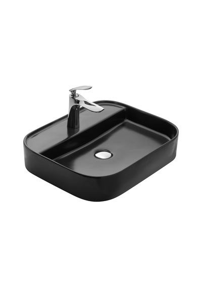 Paluci Anka Matt Black Çanak Lavabo Sırlı