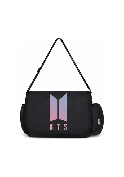 Sevbano Bts Müzik Grubu Baskılı Unisex Okul, Spor, Ofis Çok Amaçlı Postac Siyah
