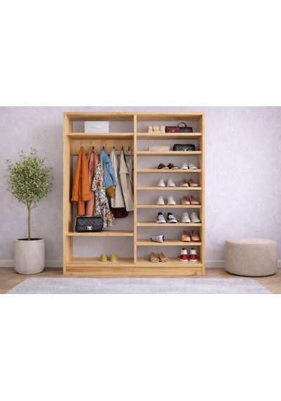 Vigor Tamamı Mdf Sürgülü Portmanto Vestiyer Ayakkabılık Çam 140 Cm