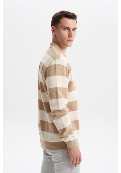 AR-MA Arma Erkek Ribanalı Regular Fit Çizgili %100 Pamuk Ringel Ottoman Kumaş Polo Yaka Düğmeli Sweatshirt K30554952602 Bej AR-MA Arma Erkek Ribanalı Regular Fit Çizgili %100 Pamuk Ringel Ottoman Kumaş Polo Yaka Düğmeli Sweatshirt K30554952602 Bej
