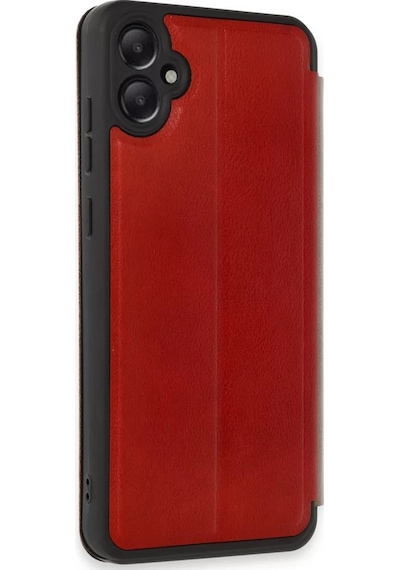 Newface Samsung Galaxy A05 Kılıf Flip Cover - Kırmızı