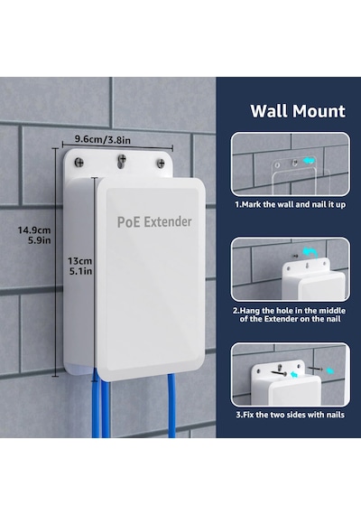 4+1 1 Poe Giriş - 4 Poe Çıkışlı Poe Extender Poe Çoklayıcı -outdoor