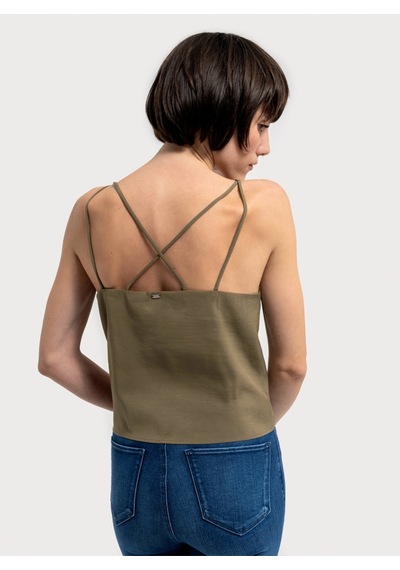 Regular Fit Kadın Bluz K.kol Haki