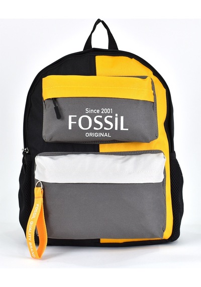 Fossil Unisex Çok Gözlü Günlük Seyahat Okul Sırt Çantası Gri 9512