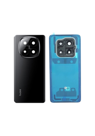 Xiaomi Redmi Note 14 Pro Plus Siyah Kamera Camlı Arka Cam Batarya Pil Kapağı Telefon Arka Kapak 40655528