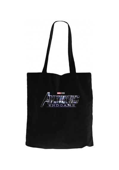 Avengers End Game Logo 2 Siyah Kanvas Bez Çanta Siyah