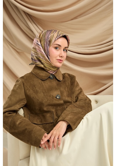 Silk Home Twill İpek Eşarp 11484-15 Mor, Pembe, Haki, İndigo