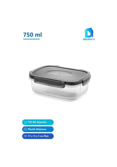 750 Ml Plastik Saklama Kabı Çok Renkli