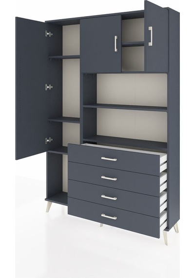 Arges Dolap 7 Raflı 4 Çekmeceli 3 Kapaklı 132x30x195 Antrasit-antrasit/antrasit Antrasıt/antrasıt Arges Dolap 7 Raflı 4 Çekmeceli 3 Kapaklı 132x30x195 Antrasit-antrasit/antrasit Antrasıt/antrasıt