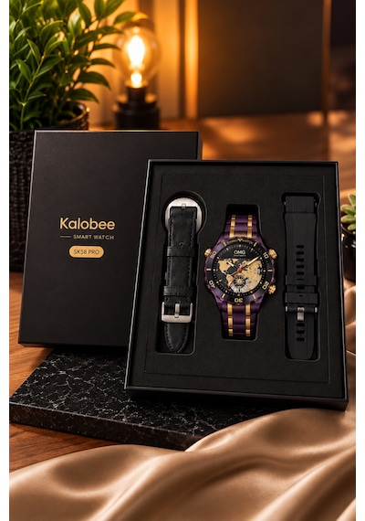 Kalobee Sk55 Pro Aı Yapay Zeka Destekli 3 Kordonlu Akıllı Saat 1.6" Amoled, Bluetooth Görüşme, Ip68, Kablosuz Şarj-mor-15044