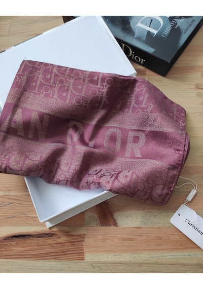 Miorel Scarfs Cd Desen Kaşmir İpek Şal Scarfs Cashmere Shawl Hijab Yeni Sezon Mor