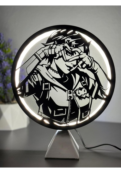 Valorant Clove Halka Led Işıklı Masa Gece Lambası Gamer Oyun Odası Dekor Hediye Adaptör Dahil Beyaz