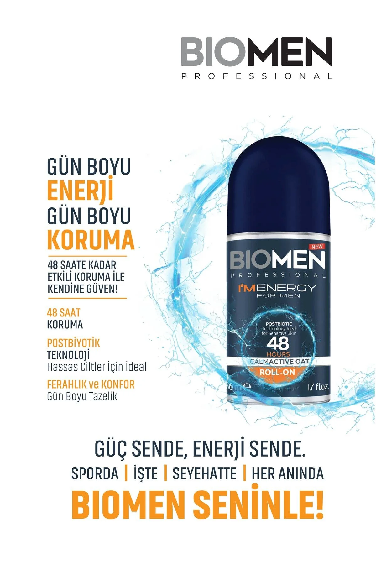 Roll-on For Men Ferahlatıcı Etki I'm Energy 3x 50 Ml
