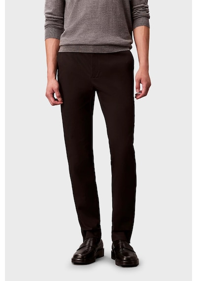 Calvin Klein Pamuklu Slim Fit Dar Paça Chino Pantolon Lv04ld613gub1 Erkek Pantolon Lv04ld613g Ub1 Siyah