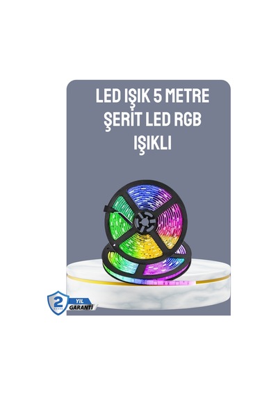 Kumandalı 5 Metre Şerit Led Dekoratif Aydınlatma Sarı