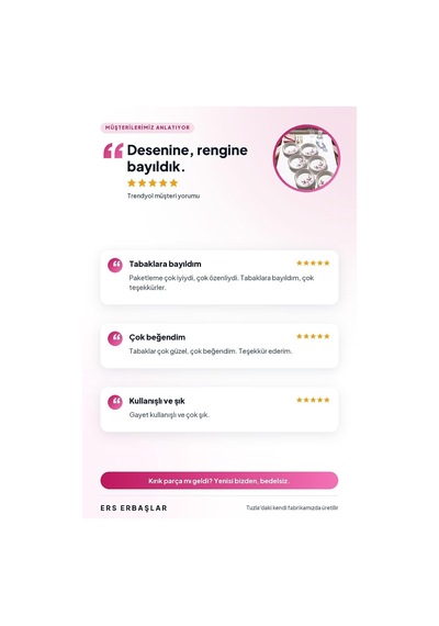 Tr Lüx Sakura Desen Seramik 6 Kişilik Yemek Seti 20 Cm Genel