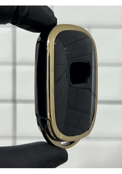 Yeni Honda Civic Crv Hrv Accord Uyumlu Smart Nano Anahtar Kılıfı Siyah - Gold