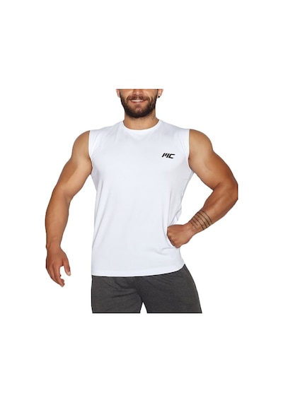 Musclecloth Training Kolsuz T-Shirt Beyaz Çok Renkli