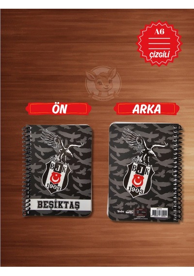 Bjk Beşiktaş Taraftar Not Defteri 72 Yaprak Çizgili Ödev Defteri Beyaz