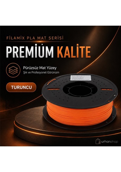 Filamix Pla Mat Turuncu Filament 1.75mm 1kg Mat Yüzey Kalitesi