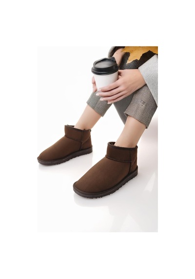 Nesilshoes Nesil Shoes Ypr 7391 Kahve Süet İçi Kürklü Su İtici Kadın Bot