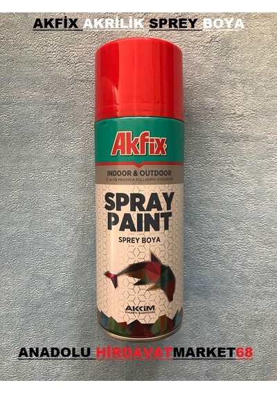 Akfix Sprey Tampon Boyası Parlak Kırmızı Boya 400 ML