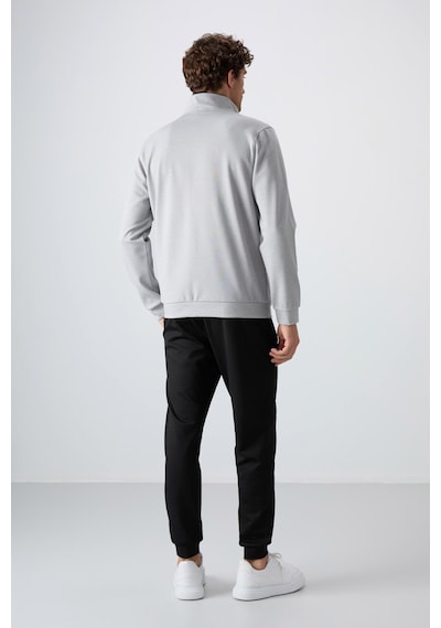 Tommy Life Hugo Gri Melanj - Siyah Jogger Erkek Eşofman Takım - 85198 Gri - Siyah
