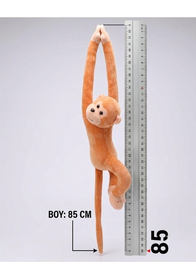85 Cm Sarılan Maymun Peluş Oyuncak Peluş Maymun Turuncu