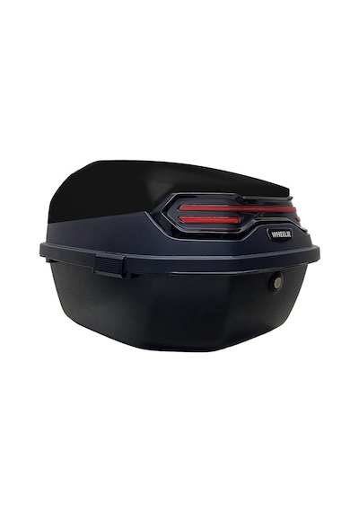 Xt08-b 32 Litre Motosiklet Arka Çanta Siyah Parlak Su Geçirmez Abs Top Case Çift Kilitleme Üniversal Diğer