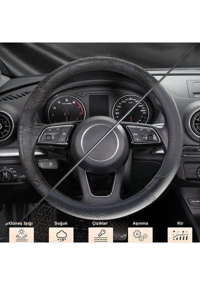 Mıchelın Mc1003nr Premium Suni Deri Direksiyon Kılıfı, Kırmızı Genel
