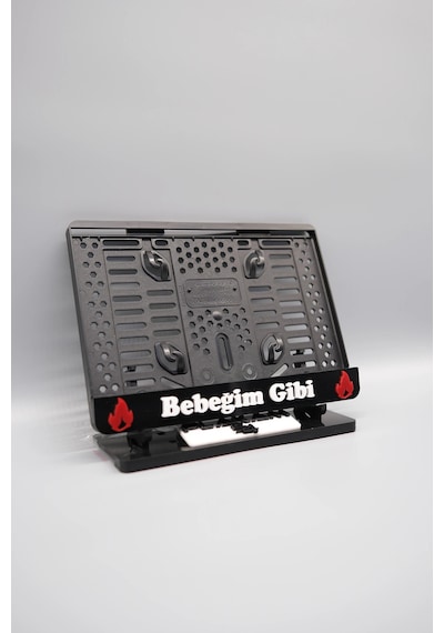 Bebeğim Gibi 3d Kabartmalı Siyah Pleksi Motor Plakalığı - 848647876