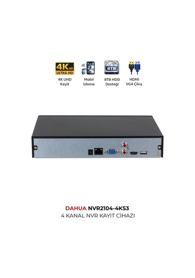 Nvr2104-4ks3 4 Kanal Güvenlik Sistemi Nvr Kayıt Cihazı