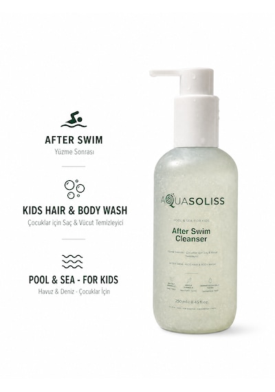 Aquasoliss After-swim Cleanser-çocuk Yüzme Sonrası Saç ve Vücut Şampuanı - Parfümsüz  250 Ml