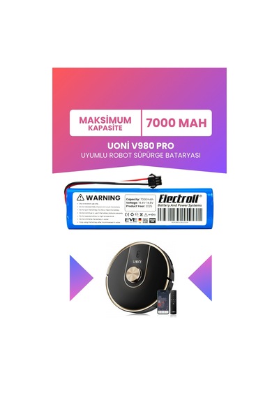 Proscenic M8 Pro Max Uyumlu Batarya Maksimum Kapasite 7000mah Pil Robot Süpürge Bataryası Değişimi