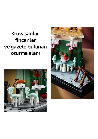 LEGO® Icons Fransız Kafe 10362 - Yetişkinler için Koleksiyonluk Dekoratif Model Yapım Seti (1101 Parça)