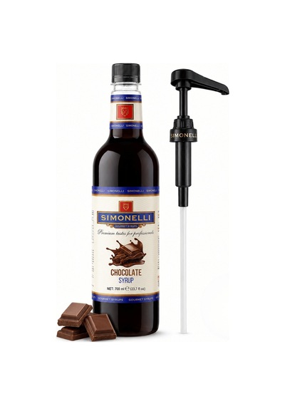 Simonelli Çikolata Aromalı Kahve ve Kokteyl Şurubu 700 ML + Pompa