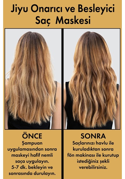 Jiyu Yıpranmış Saçlar İçin Onarıcı Besleyici Keratin Saç Maskesi 300 ML