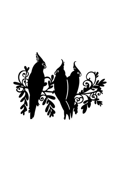 Papağan Ailesi Kaliteli Kaliteli Sticker 10 X 7 Cm