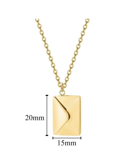 Açılabilir Aşk Mektup Model Gold Altın Kaplama 316l Paslanmaz Çel