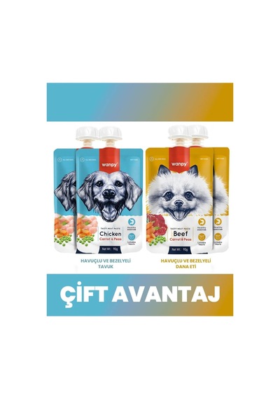 Wanpy Köpek Et Ezme Tavuk Ve Sığır X 2