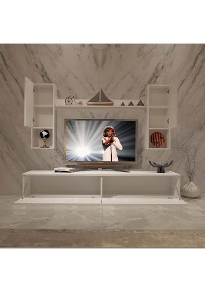 Decoraktiv Eko 5da Mdf Std Tv Ünitesi Tv Sehpası Beyaz