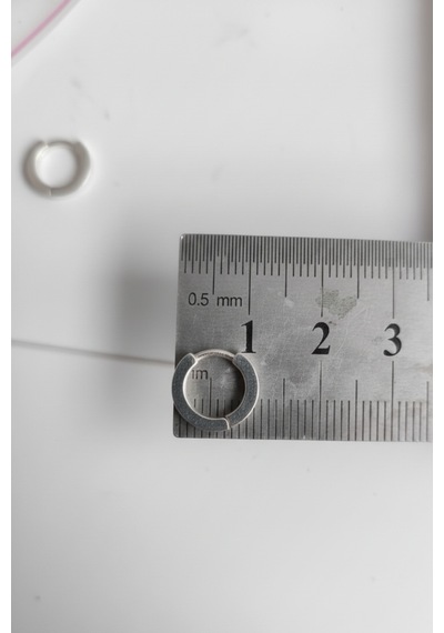10mm Gümüş Çocuk Halka Küpe 925 Ayar 2mm Kalınlık Kız Çocuk Küpesi Gold - Gümüş