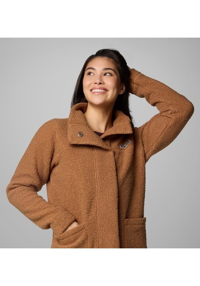 Columbia Al1333 Panorama Sherpa Uzun Kadın Polar Ceket 1862581224 Kahverengi