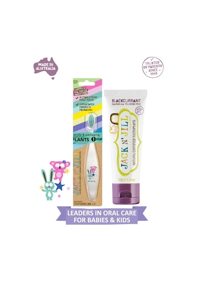 Jack N Jill Bebek/çocuk Diş Fırçalama Seti Bunny&koala Diş Fırçası + Frenk Üzüm Aromalı Diş Macunu 50g