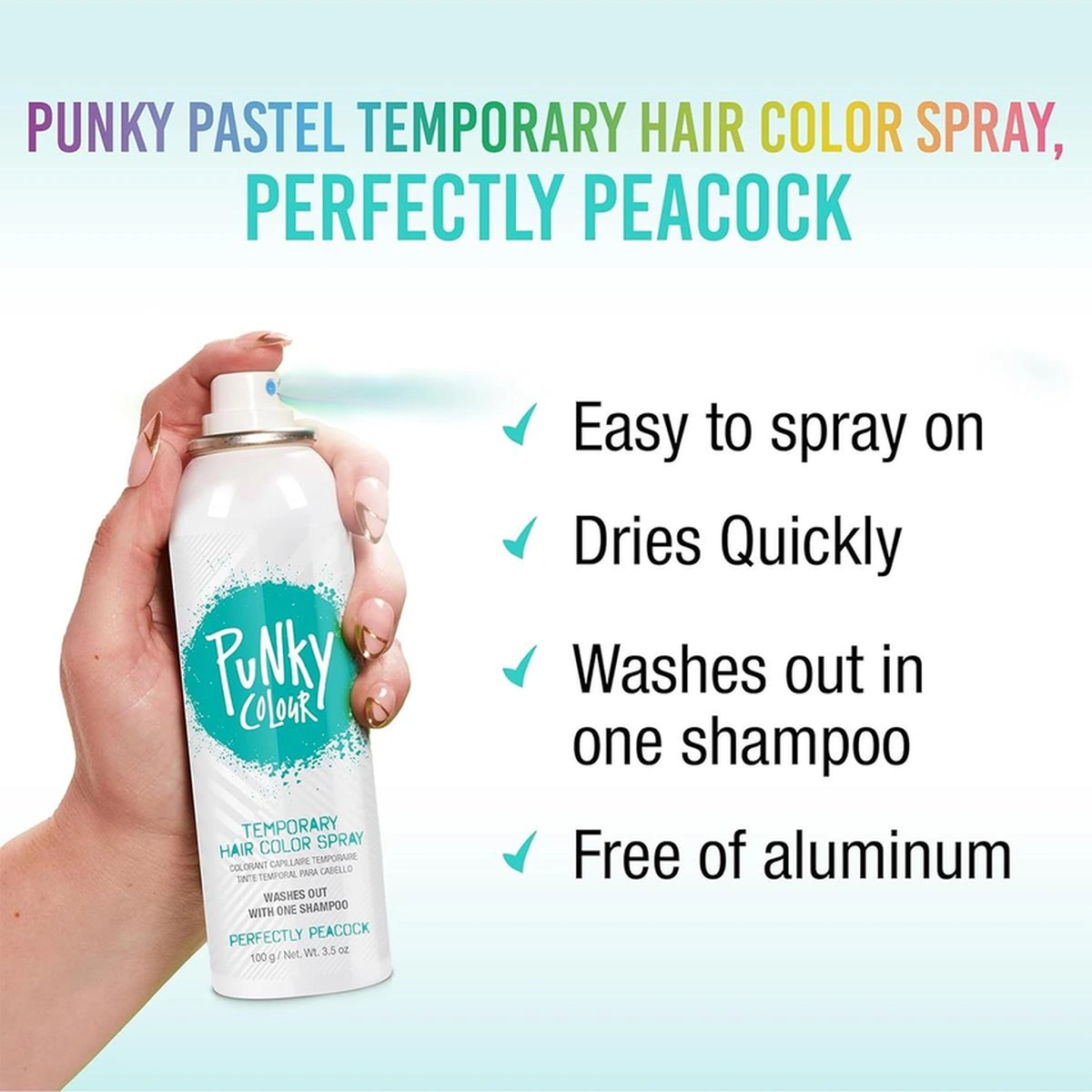 Punky Colour Geçici Renklendirici Saç Spreyi Perfectly Peacock 100gr