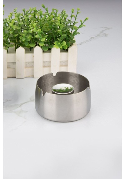 Çelik 8 Cm Kafe Restaurant Lokanta Yuvarlak Kül Tablası Küllük Mt172by