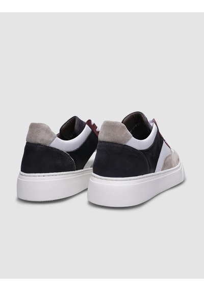 %100 Hakiki Deri Bej-siyah Bağcıklı Erkek Sneaker-bej Bej