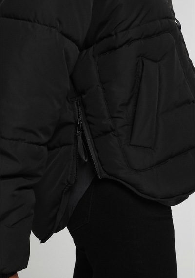 Colin's Colins Regular Fit Kapüşonlu Fermuarlı Astarlı Su Geçirmez Kadın Siyah Mont Cl1081512 Q1.v1 Blk