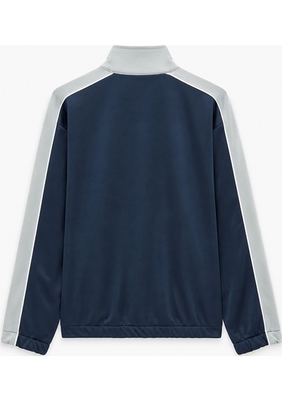 Koton Uzun Kollu Renk Kontrastlı Cepli Dik Yaka Fermuarlı Spor Sweatshirt Lacivert 7wam70029nk