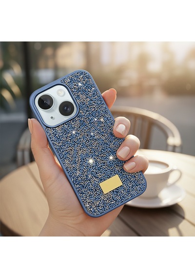 Microsonic Apple iPhone Uyumlu 15 Kılıf Cosmic Shine Lacivert -